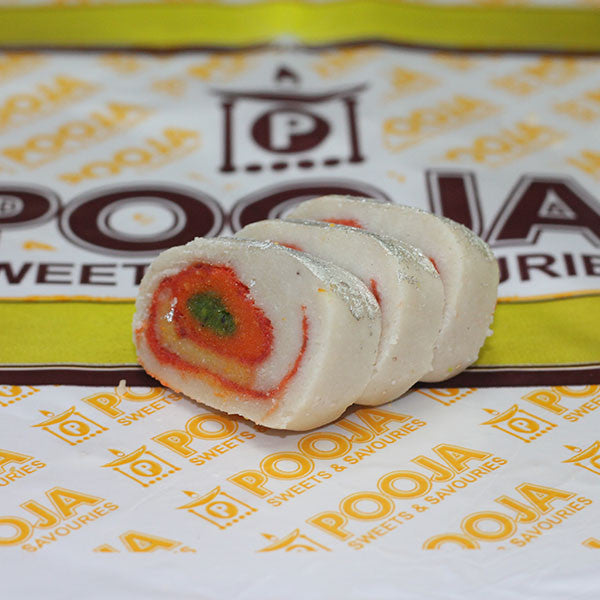 Kaju Pista Patra (White with Orange Centre)